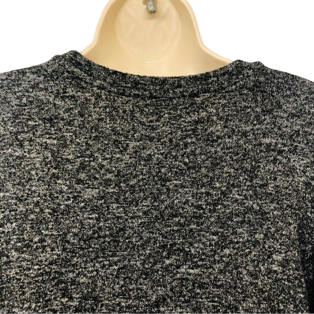 Zara Trafaluc Gray Marled Sweater Loose Fit Bishop Sleeves Rounded Neckline - Picture 15 of 16